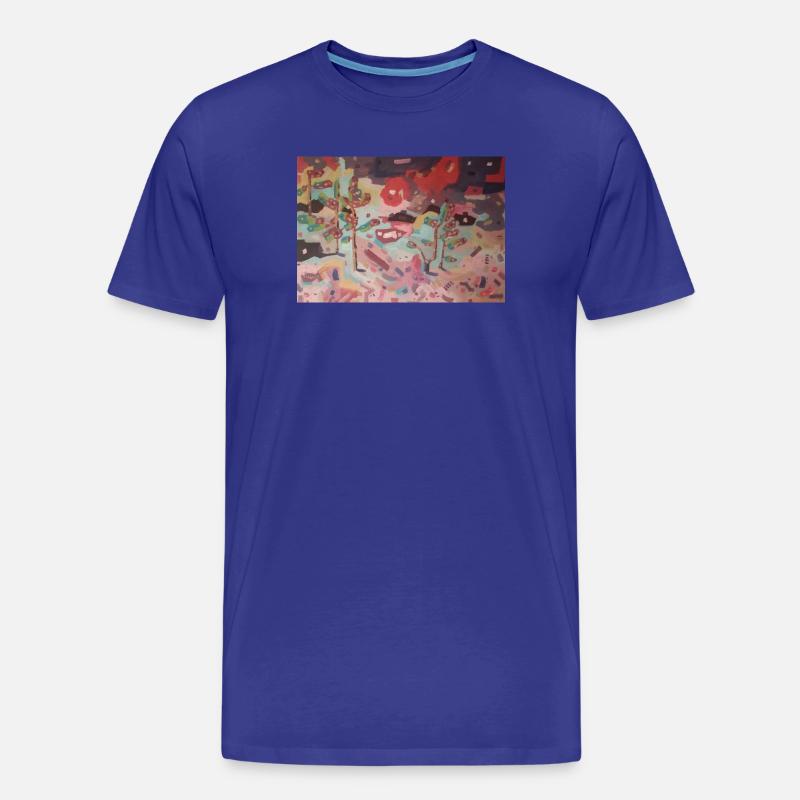 Abstrakter Garten der Farben - Männer Premium Bio T-Shirt - Königsblau