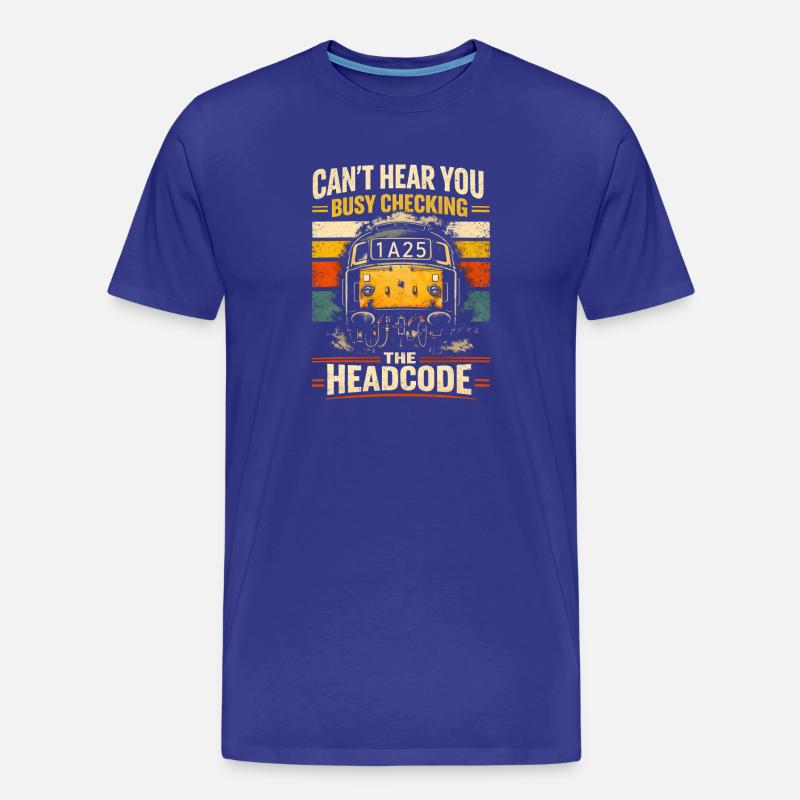Hear Nothing: Headcode | Trainspotting - Men's Premium Organic T-Shirt - royal blue
