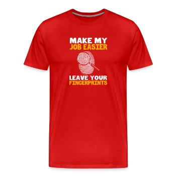 Forensics Forensic Experts Forensic Medicine - Men's Premium Organic T-Shirt - red - Front - Damien (186cm)