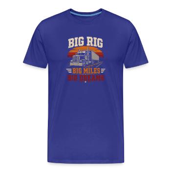 Truck Driver Truck Truck Truck Diesel Truck - Men's Premium Organic T-Shirt - royal blue - Front - Damien (186cm)