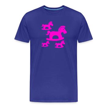 Pferde - Männer Premium Bio T-Shirt - Königsblau - Vorne - Damien (186cm)