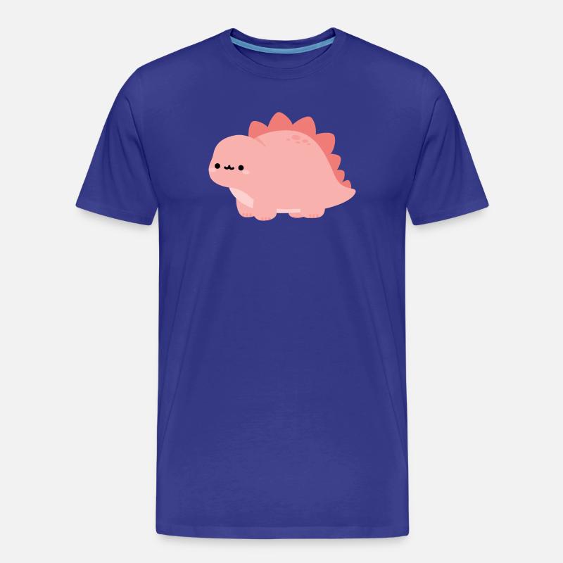 Süßer pinker Stegosaurus-Dino - Männer Premium Bio T-Shirt - Königsblau