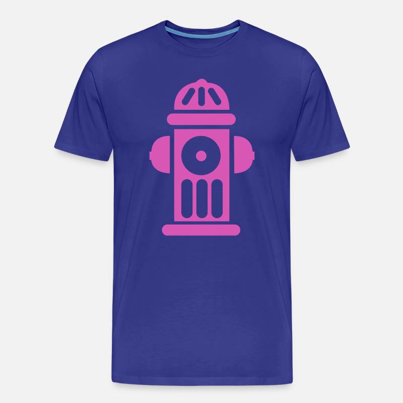 Magenta Hydrant Pop Art Symbol - Männer Premium Bio T-Shirt - Königsblau