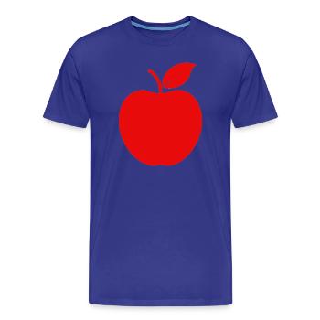 Apfel - Männer Premium Bio T-Shirt - Königsblau - Vorne - Damien (186cm)