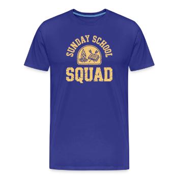 Équipe d’école du dimanche - T-shirt bio Premium Homme - bleu roi - Devant - Damien (186cm)