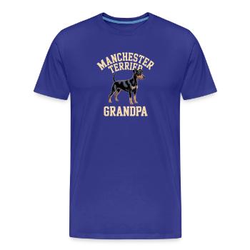 Manchester Terrier Grandpa Gift - Men's Premium Organic T-Shirt - royal blue - Front - Damien (186cm)