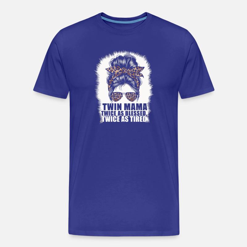 Zwillingsmama: Zweimal gesegnet - Männer Premium Bio T-Shirt - Königsblau