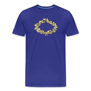 Lauriers - T-shirt bio Premium Homme - bleu roi - Devant - Damien (186cm)