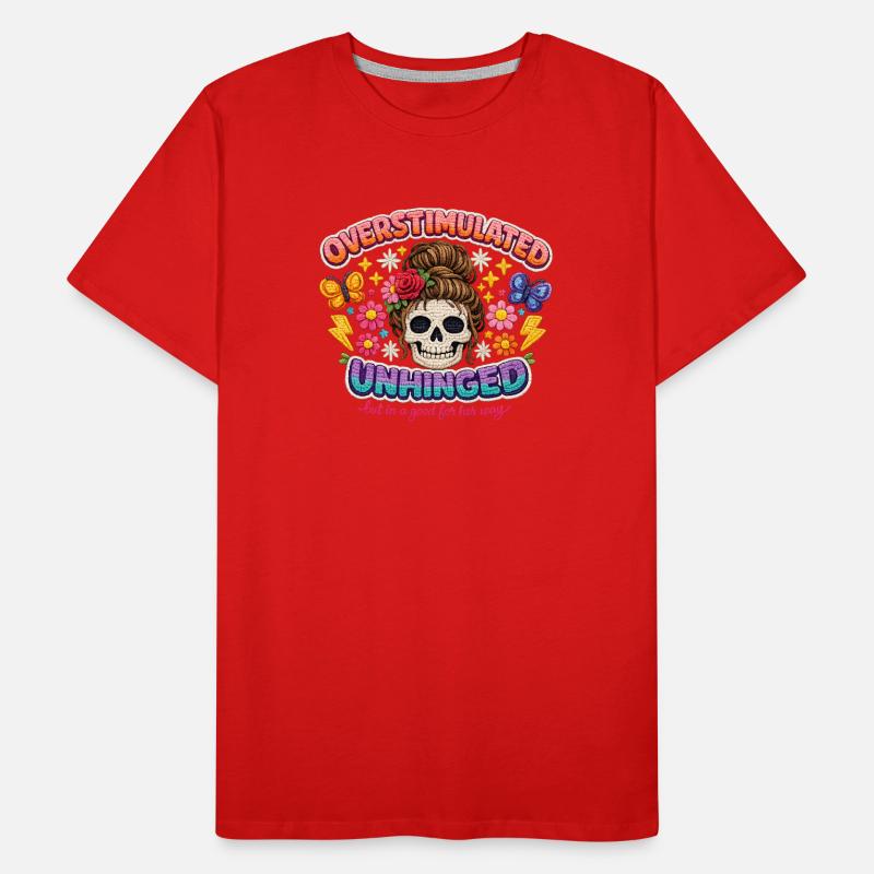 Crâne déchaîné surstimulé T-shirt bio Premium Homme
