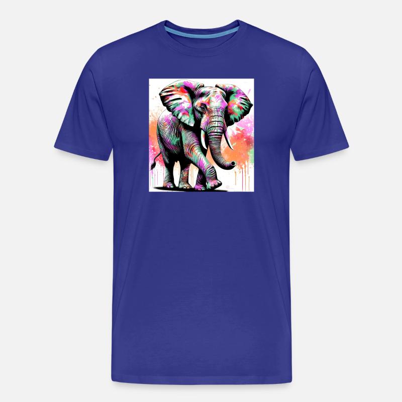 Elefant - Männer Premium Bio T-Shirt - Königsblau