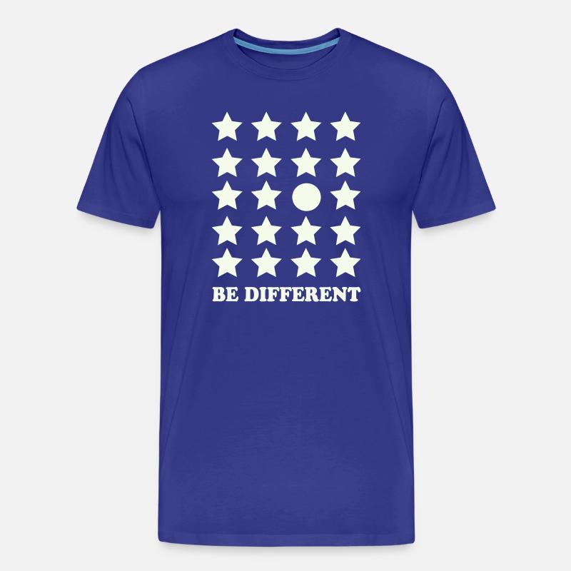 Be Different Sternenraster Kreis - Männer Premium Bio T-Shirt - Königsblau