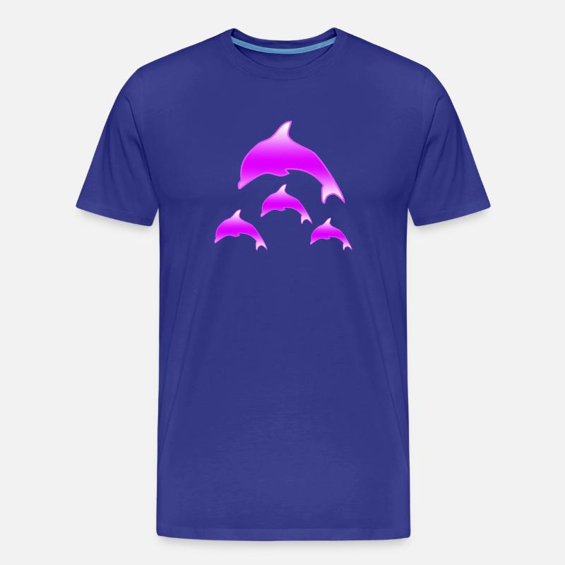Delfine - Männer Premium Bio T-Shirt - Königsblau