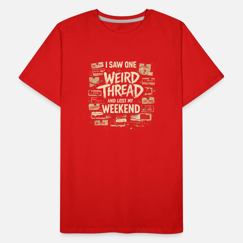 Ein seltsamer Thread | True Crime Forum Männer Premium Bio T-Shirt