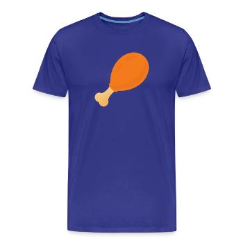 Chicken Drumstick - Men's Premium Organic T-Shirt - royal blue - Front - Damien (186cm)