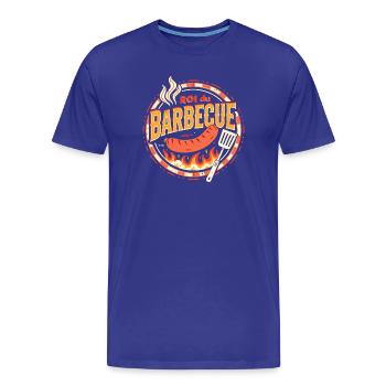Roi du Barbecue - T-shirt bio Premium Homme - bleu roi - Devant - Damien (186cm)