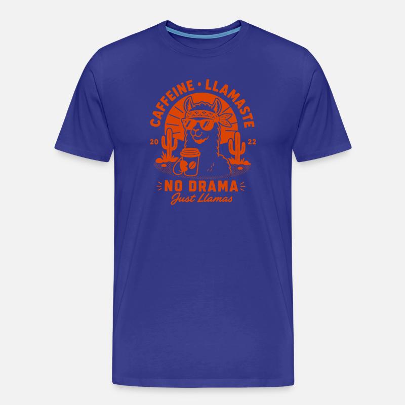 No Prob Llama Chill Spruch - Männer Premium Bio T-Shirt - Königsblau