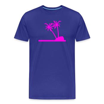 Palmen - Männer Premium Bio T-Shirt - Königsblau - Vorne - Damien (186cm)