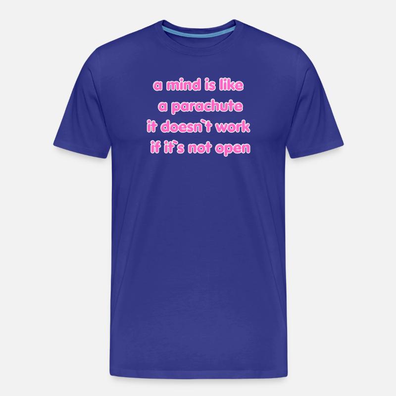 Open Mind Parachute Zitat - Männer Premium Bio T-Shirt - Königsblau