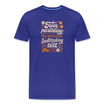 Twin Parents | Multitasking Test - Men's Premium Organic T-Shirt - royal blue - Front - Damien (186cm)
