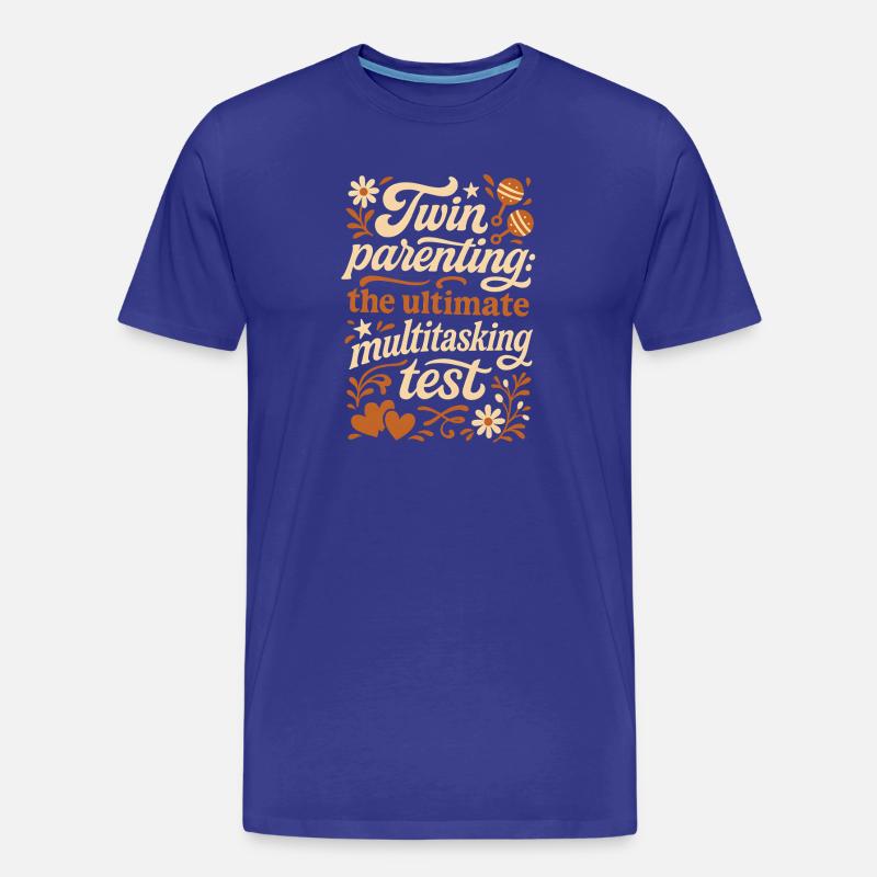 Zwillingseltern | Multitasking Test - Männer Premium Bio T-Shirt - Königsblau