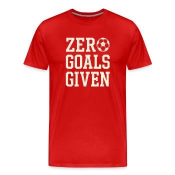 Null Ziele gesetzt - Männer Premium Bio T-Shirt - Rot - Vorne - Damien (186cm)