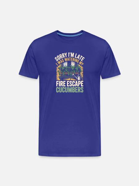 Gurken gießen | Balkongarten Humor - Männer Premium Bio T-Shirt - Königsblau