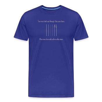 The classic for a change of perspective - Men's Premium Organic T-Shirt - royal blue - Front - Damien (186cm)