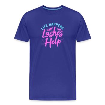Maquillage de cosmétiques pour esthéticienne - T-shirt bio Premium Homme - bleu roi - Devant - Damien (186cm)