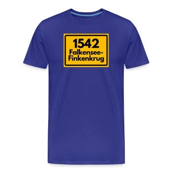 ALTE POSTLEITZAHL 1542 FALKENSEE-FINKENKRUG DAMALS - Männer Premium Bio T-Shirt - Königsblau - Vorne - Damien (186cm)