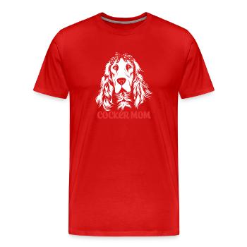 Maman Cocker Spaniel Maman de chien - T-shirt bio Premium Homme - rouge - Devant - Damien (186cm)