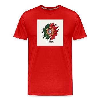 Espagne Vintage Color Design Style rétro - T-shirt bio Premium Homme - rouge - Devant - Damien (186cm)