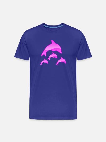 Delfine - Männer Premium Bio T-Shirt - Königsblau