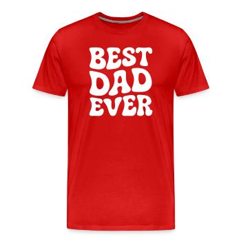 Bester Papa der Welt - Männer Premium Bio T-Shirt - Rot - Vorne - Damien (186cm)