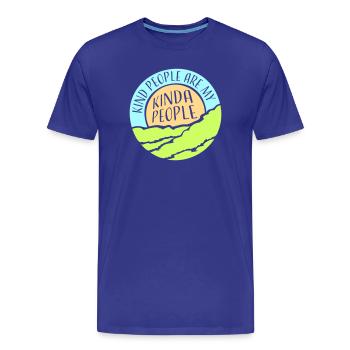 Kind People Are My Kinda People Friendliness - Men's Premium Organic T-Shirt - royal blue - Front - Damien (186cm)