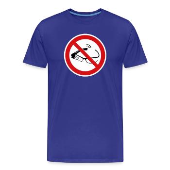 Smart glasses prohibited - Men's Premium Organic T-Shirt - royal blue - Front - Damien (186cm)