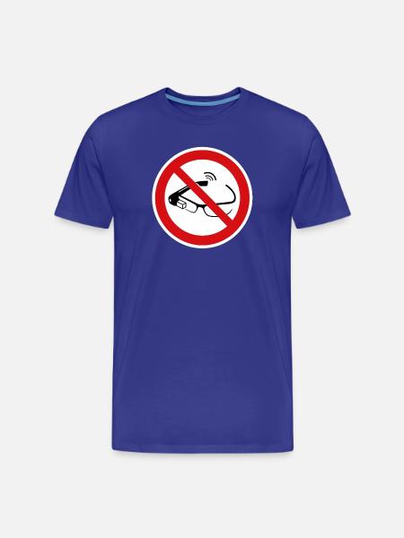 Smart glasses prohibited - Men's Premium Organic T-Shirt - royal blue