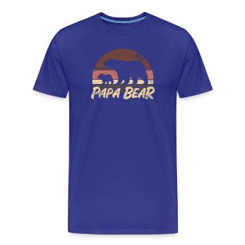 Papa Bear - Father Father's Day Gift - Men's Premium Organic T-Shirt - royal blue - Front - Damien (186cm)