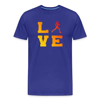 Geschenkidee für eine Running mit Running - Männer Premium Bio T-Shirt - Königsblau - Vorne - Damien (186cm)