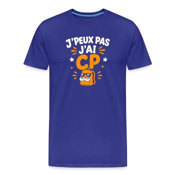 J'peux pas j'ai CP - T-shirt bio Premium Homme - bleu roi - Devant - Damien (186cm)