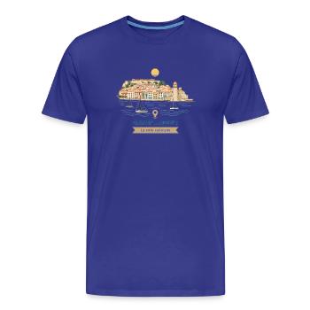 Collioure Côte Catalane - T-shirt bio Premium Homme - bleu roi - Devant - Damien (186cm)