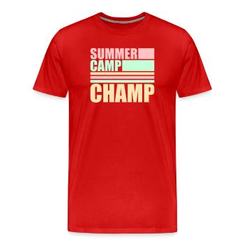Summer Camp Champ Lustig Kinder Outdoor Abenteuer - Männer Premium Bio T-Shirt - Rot - Vorne - Damien (186cm)