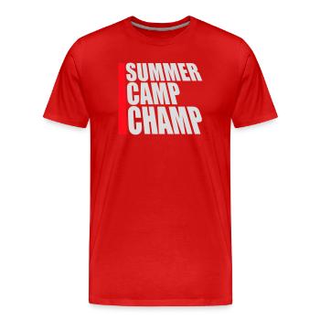 Summer Camp Champ Lustig Kinder Outdoor Abenteuer - Männer Premium Bio T-Shirt - Rot - Vorne - Damien (186cm)