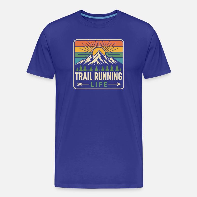 Trailrunning-Leben - Männer Premium Bio T-Shirt - Königsblau