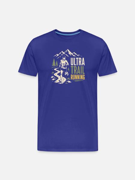 Ultra Trail Running - T-shirt bio Premium Homme - bleu roi
