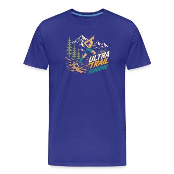 Ultra-Trailrunning - Männer Premium Bio T-Shirt - Königsblau - Vorne - Damien (186cm)