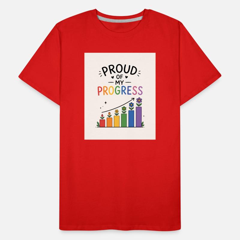 Fier de mes Progrès Colorés T-shirt bio Premium Homme