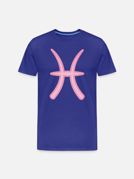 Sternzeichen der Fische Pastellrosa - Männer Premium Bio T-Shirt - Königsblau