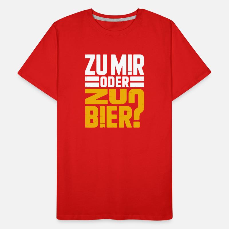 Bier Zu Mir Oder Zu Bier Flirt Single Party Malle Männer Premium Bio T-Shirt