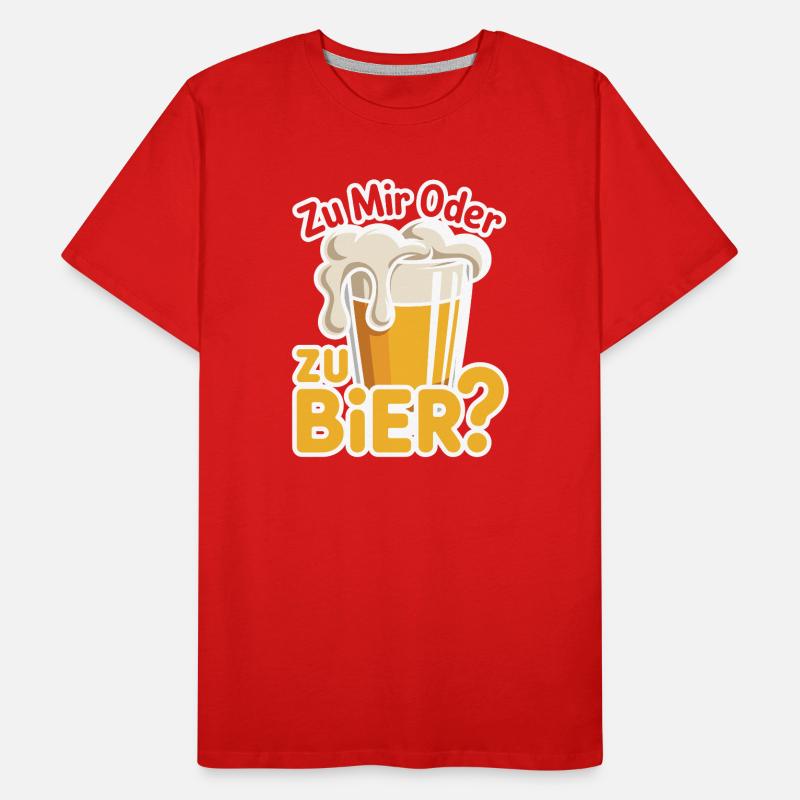 Bier Zu Mir Oder Zu Bier Flirt Single Party Malle Männer Premium Bio T-Shirt