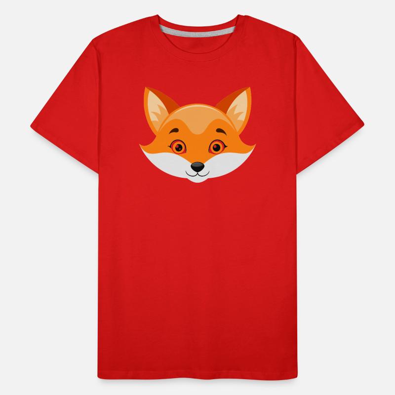 Fox Face T-shirt bio Premium Homme